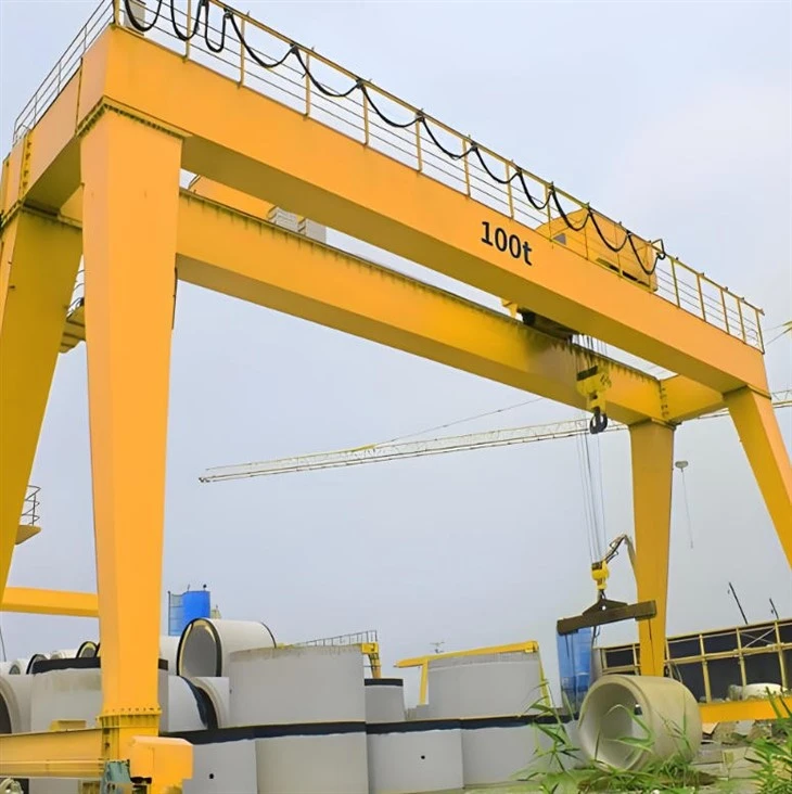 Double Girder Gantry Crane With Lifting Electric Hoist Winch Warehouse suppliers