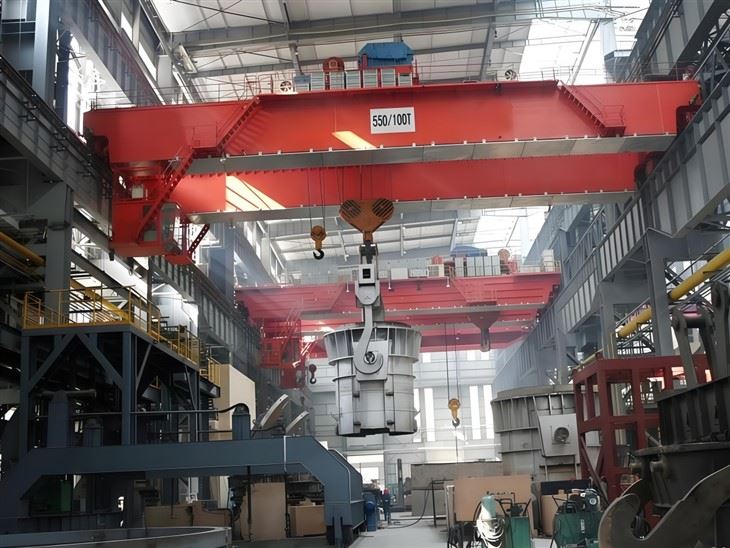 Qd Modèl Double Girder Anlè Atelye Bridge Crane